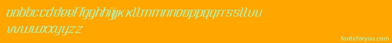 CaspianseaMedium Font – Green Fonts on Orange Background