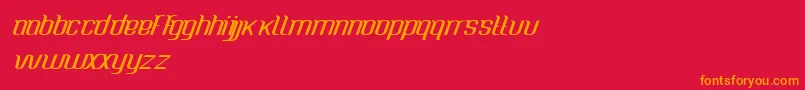 CaspianseaMedium Font – Orange Fonts on Red Background