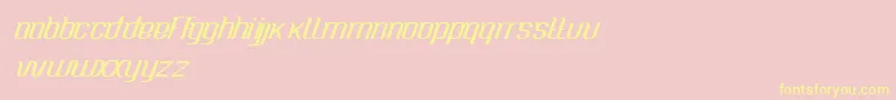 CaspianseaMedium Font – Yellow Fonts on Pink Background