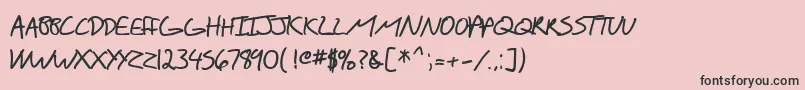 Шрифт SfScribbledSansScBold – чёрные шрифты на розовом фоне