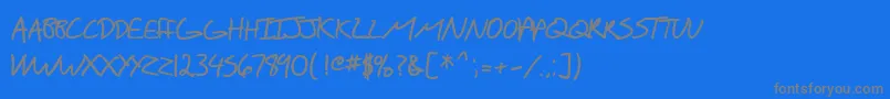 More about SfScribbledSansScBold Font SfScribbledSansScBold Font – Gray Fonts on Blue Background