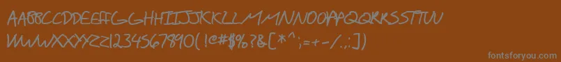 Police SfScribbledSansScBold – polices grises sur fond brun