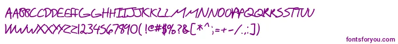 SfScribbledSansScBold Font – Purple Fonts on White Background