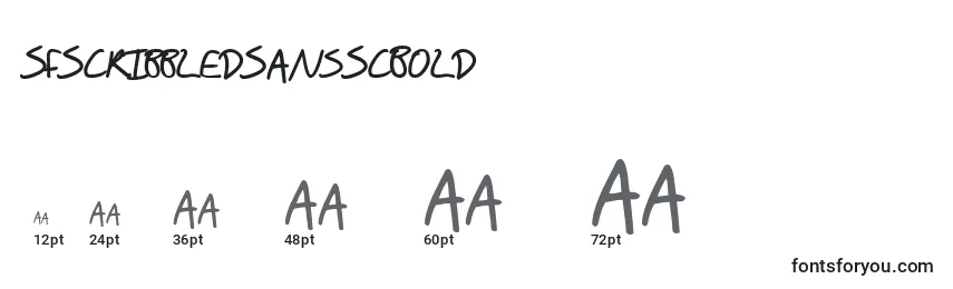 Размеры шрифта SfScribbledSansScBold