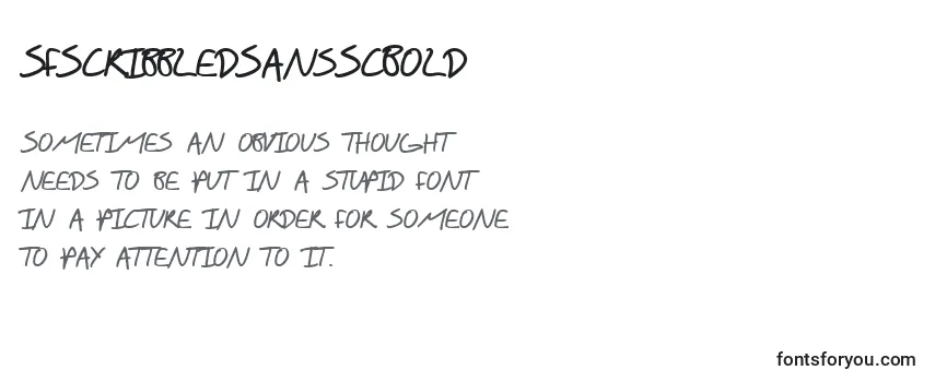 Review of the SfScribbledSansScBold Font