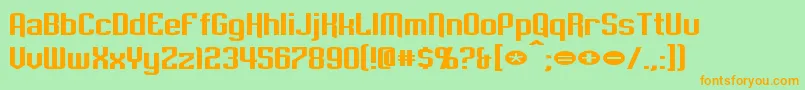 EmpanadaExtended Font – Orange Fonts on Green Background