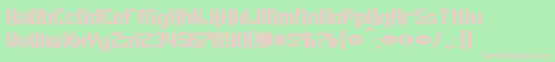EmpanadaExtended-fontti – vaaleanpunaiset fontit vihreällä taustalla