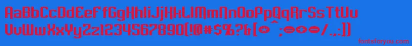 EmpanadaExtended Font – Red Fonts on Blue Background