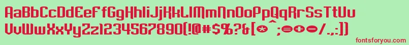 EmpanadaExtended Font – Red Fonts on Green Background