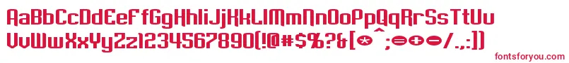 EmpanadaExtended-fontti – punaiset fontit valkoisella taustalla