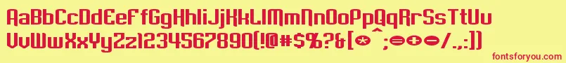 EmpanadaExtended Font – Red Fonts on Yellow Background