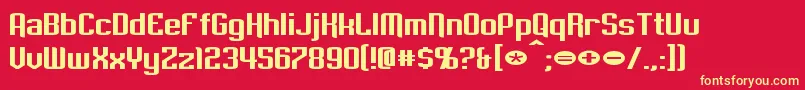 EmpanadaExtended Font – Yellow Fonts on Red Background