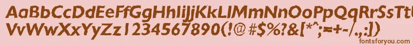 ChantillyrandomBolditalic Font – Brown Fonts on Pink Background