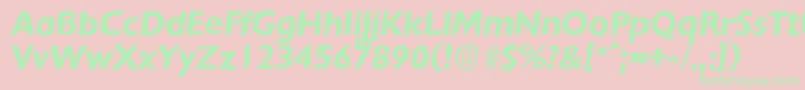 ChantillyrandomBolditalic-Schriftart – Grüne Schriften auf rosa Hintergrund