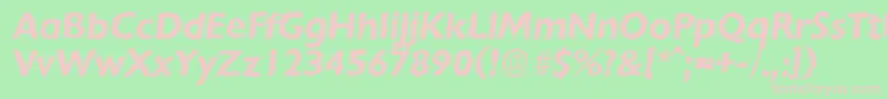ChantillyrandomBolditalic-fontti – vaaleanpunaiset fontit vihreällä taustalla