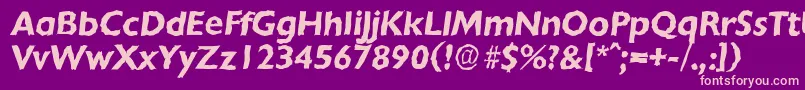 ChantillyrandomBolditalic Font – Pink Fonts on Purple Background