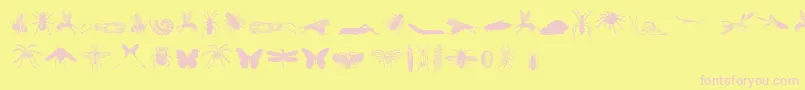 GrissomFree Font – Pink Fonts on Yellow Background