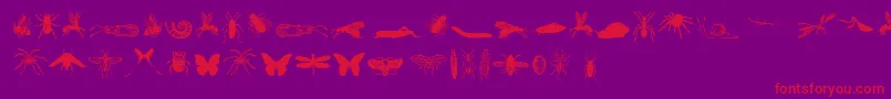 GrissomFree-Schriftart – Rote Schriften auf violettem Hintergrund