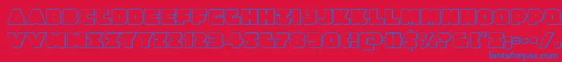 Jedisf3D Font – Blue Fonts on Red Background