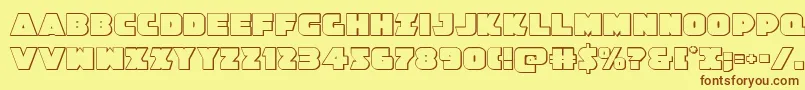 Jedisf3D Font – Brown Fonts on Yellow Background