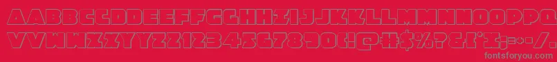 Jedisf3D Font – Gray Fonts on Red Background