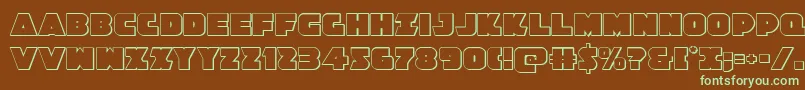 Jedisf3D Font – Green Fonts on Brown Background