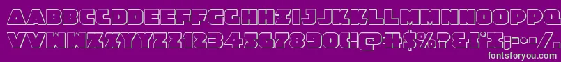 Jedisf3D Font – Green Fonts on Purple Background