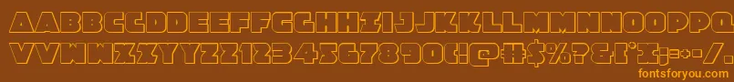 Jedisf3D Font – Orange Fonts on Brown Background