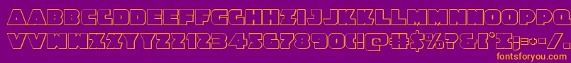 Jedisf3D Font – Orange Fonts on Purple Background