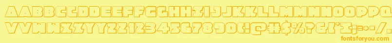 Jedisf3D Font – Orange Fonts on Yellow Background