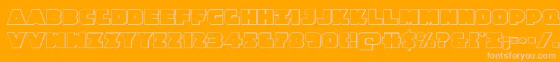 Jedisf3D Font – Pink Fonts on Orange Background