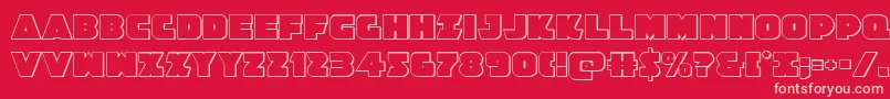 Jedisf3D Font – Pink Fonts on Red Background