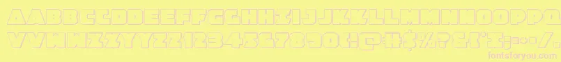 Jedisf3D Font – Pink Fonts on Yellow Background