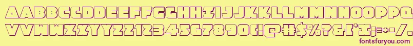 Jedisf3D Font – Purple Fonts on Yellow Background