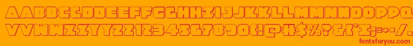 Jedisf3D Font – Red Fonts on Orange Background