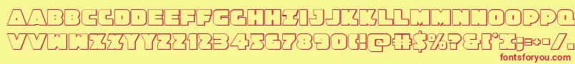 Jedisf3D Font – Red Fonts on Yellow Background