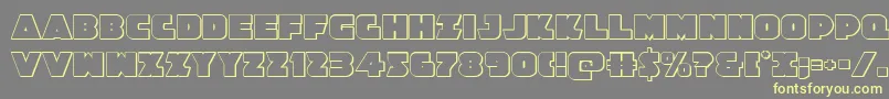 Jedisf3D Font – Yellow Fonts on Gray Background