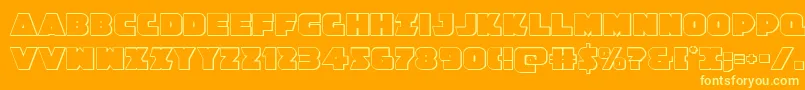 Jedisf3D Font – Yellow Fonts on Orange Background