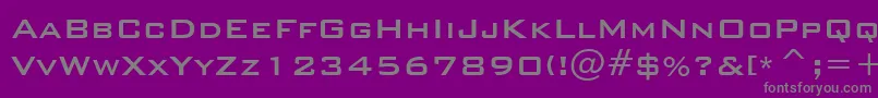 フォントBankgothicMdBtMedium – 紫の背景に灰色の文字