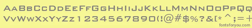 Шрифт BankgothicMdBtMedium – серые шрифты на жёлтом фоне