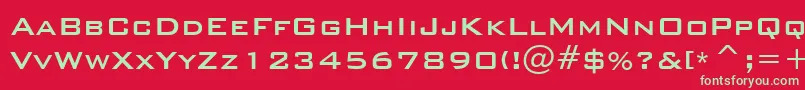 BankgothicMdBtMedium Font – Green Fonts on Red Background