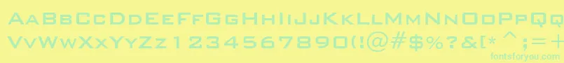BankgothicMdBtMedium Font – Green Fonts on Yellow Background