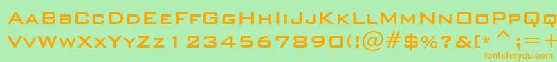 BankgothicMdBtMedium Font – Orange Fonts on Green Background