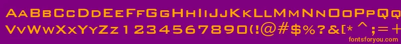 BankgothicMdBtMedium Font – Orange Fonts on Purple Background