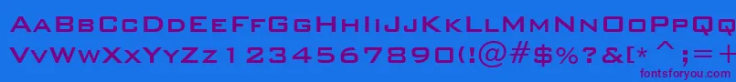 BankgothicMdBtMedium Font – Purple Fonts on Blue Background