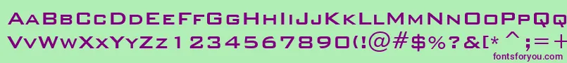 BankgothicMdBtMedium Font – Purple Fonts on Green Background