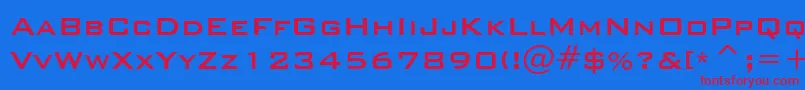BankgothicMdBtMedium Font – Red Fonts on Blue Background