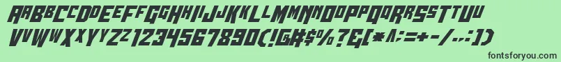 Wbv5cond Font – Black Fonts on Green Background