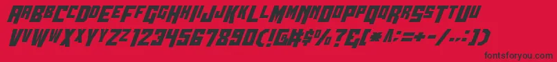Wbv5cond Font – Black Fonts on Red Background