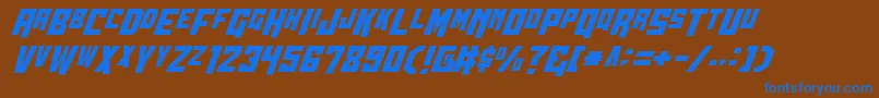 Wbv5cond Font – Blue Fonts on Brown Background